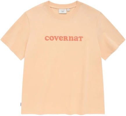 (Women) COVERNAT SS24 Salmon Pink Logo Casual Vintage Fit T-Shirt. CO2402ST95SM Buy (Women) COVERNAT SS24 Salmon Pink Logo Casual Vintage Fit T-Shirt. CO2402ST95SM