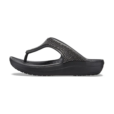 (W) Crocs 'Black with Sparkling Gems'