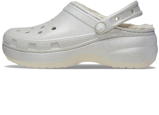 (W) Crocs 女款經典厚底閃亮毛絨銀色拖鞋 210413-040 Buy (W) Crocs 女款經典厚底閃亮毛絨銀色拖鞋 210413-040