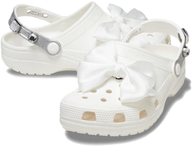 Crocs卡樂駕 蝴蝶結 圓頭厚底 舒適輕便 洞洞鞋 女款 白色 Lookbook Crocs卡樂駕 蝴蝶結 圓頭厚底 舒適輕便 洞洞鞋 女款 白色