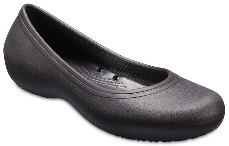 Shop (Women) Crocs At Work 'Black Casual Slip-Resistant Sandal' 205074-001