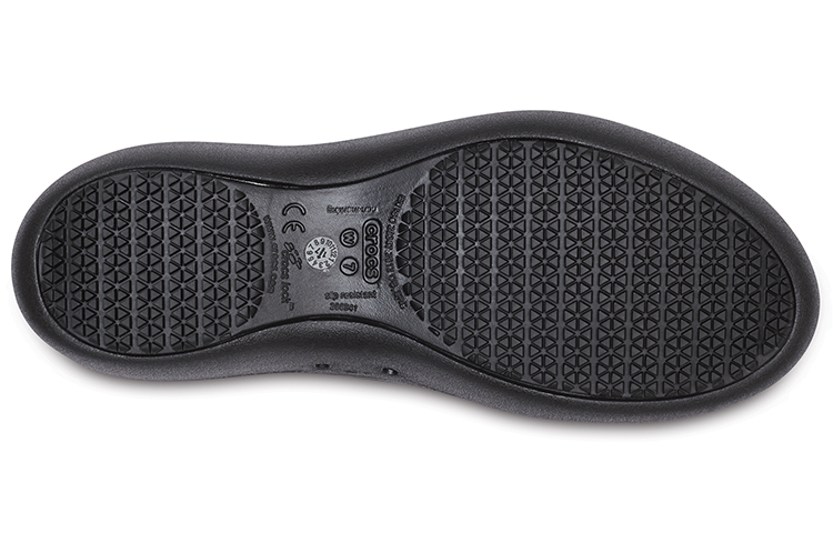 Sizing (Women) Crocs At Work 'Black Casual Slip-Resistant Sandal' 205074-001