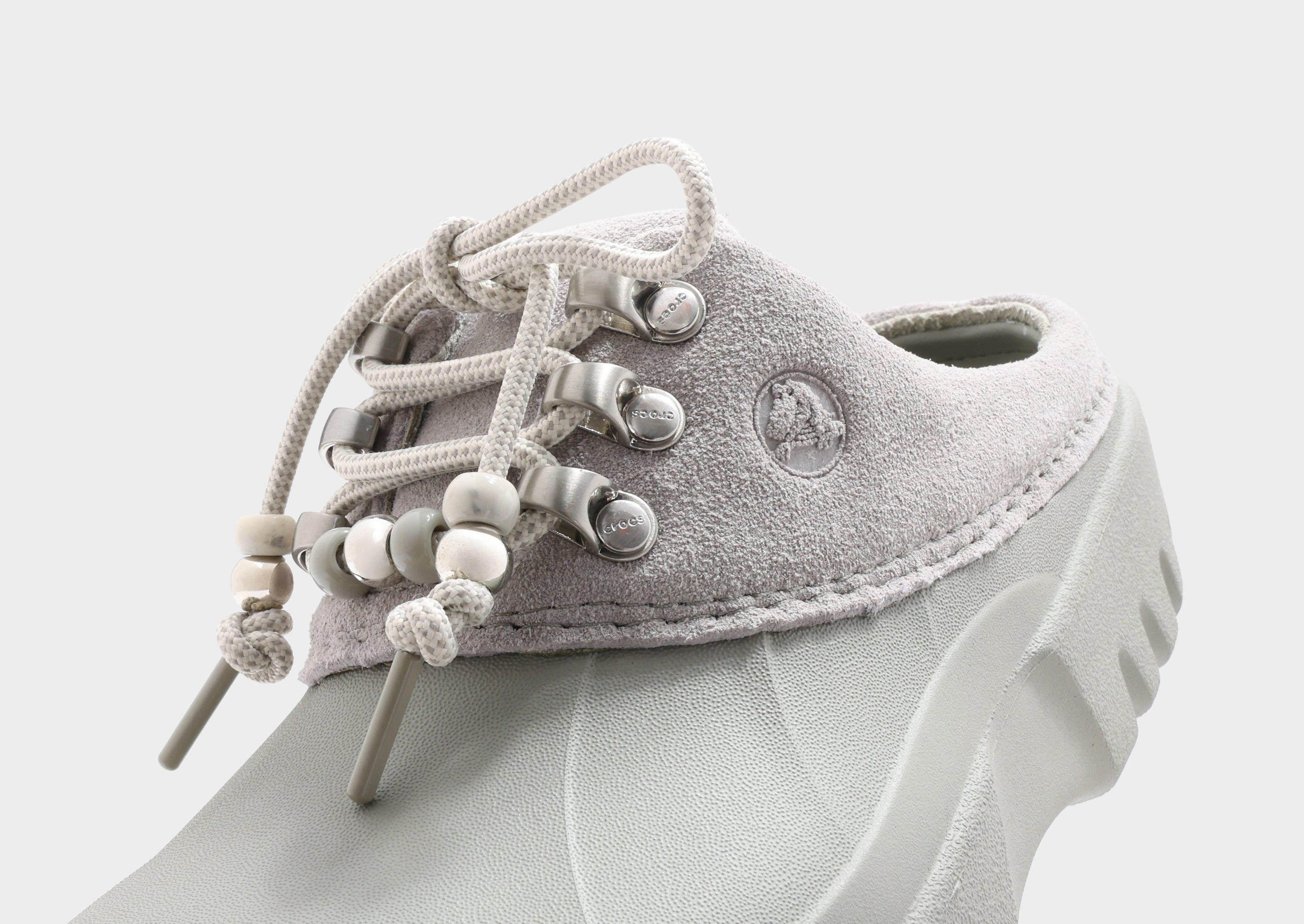 Shop (Women) Crocs Axle Suede Mule 'Elephant' 214137-1LM