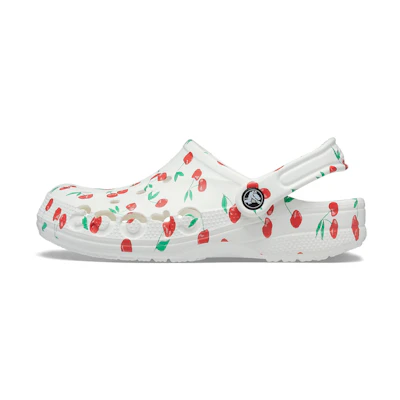 (W) Crocs Baya Clog 'Cherry Pattern White'