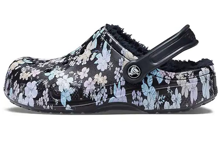 (Women) Crocs Baya Lined Clogs 'Black White' 205975-0CV