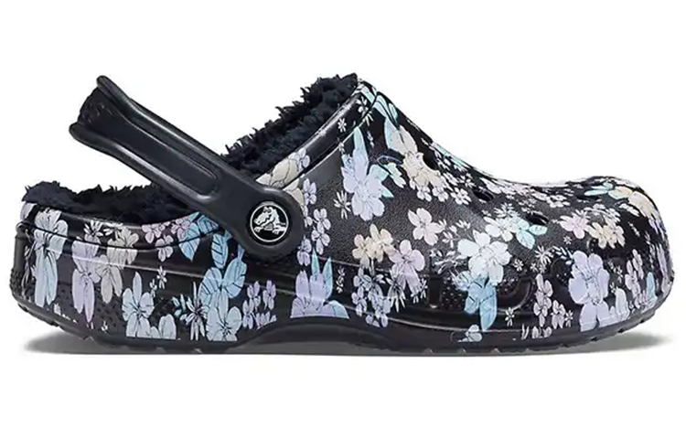 Order (Women) Crocs Baya Lined Clogs 'Black White' 205975-0CV