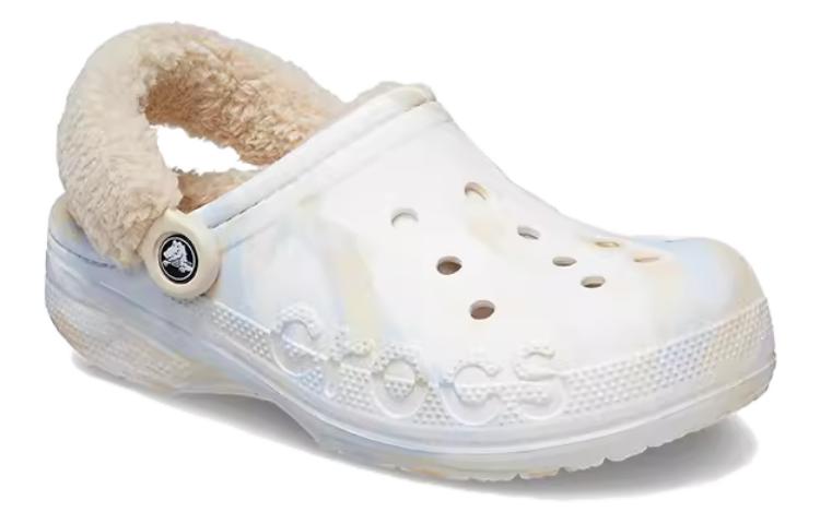 Order (W) 크록스 바야 퍼 스트랩 마블 클로그 (화이트 멀티) 209241