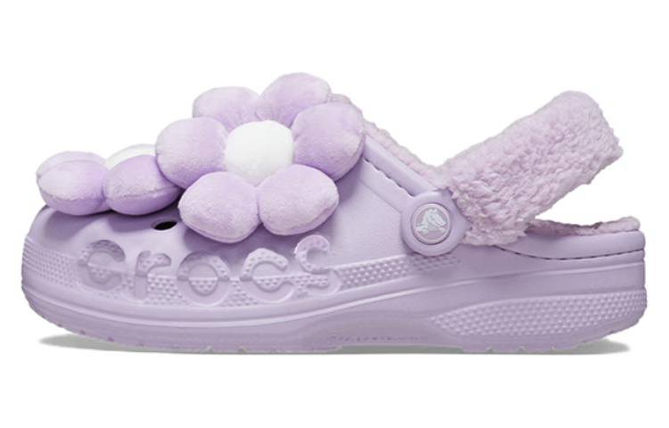 (Women) Crocs Baya Lined Fuzz Strap Singles Day 'Purple White' 209234-90H