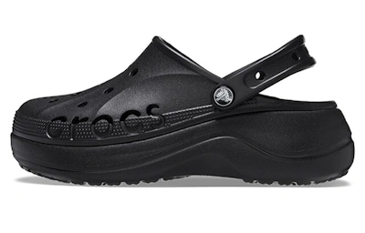 (Women) Crocs Baya Platform Clogs 'Black'