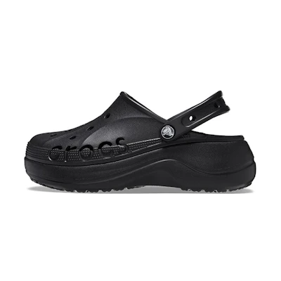 (W) Crocs Baya Platform Clogs 'Black'