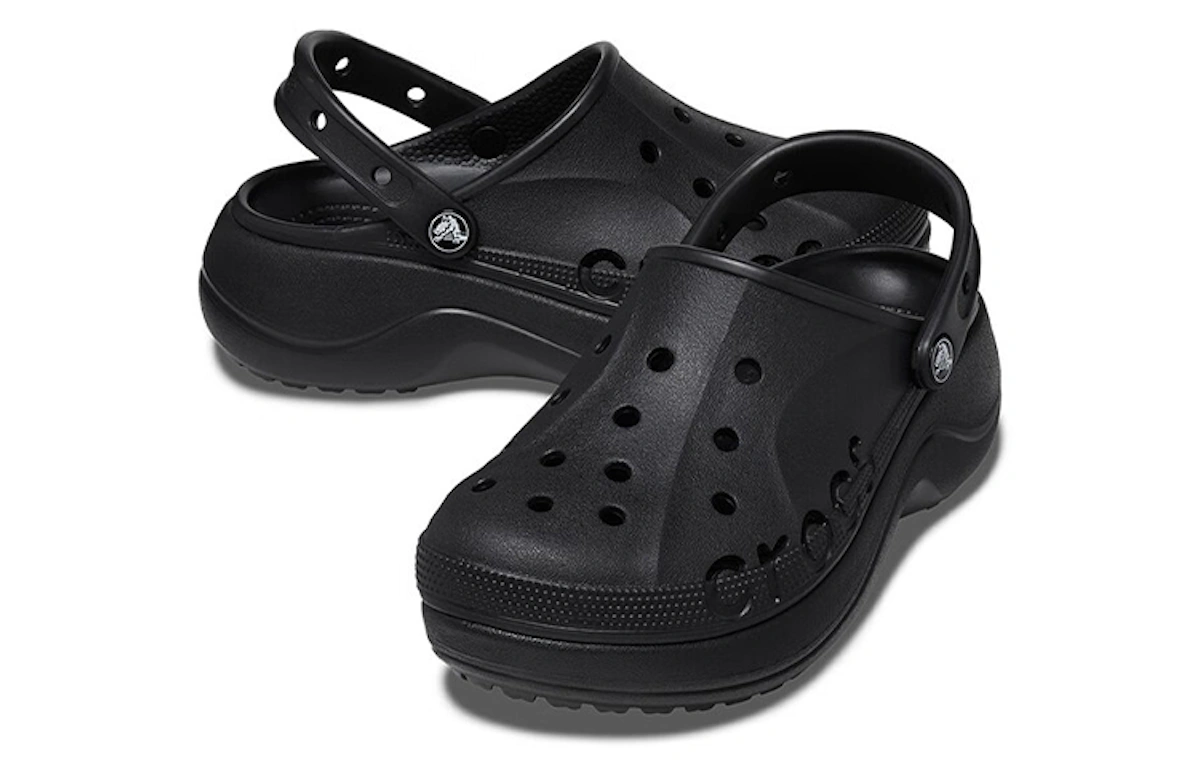 (Women) Crocs Baya Platform Clogs 'Black'