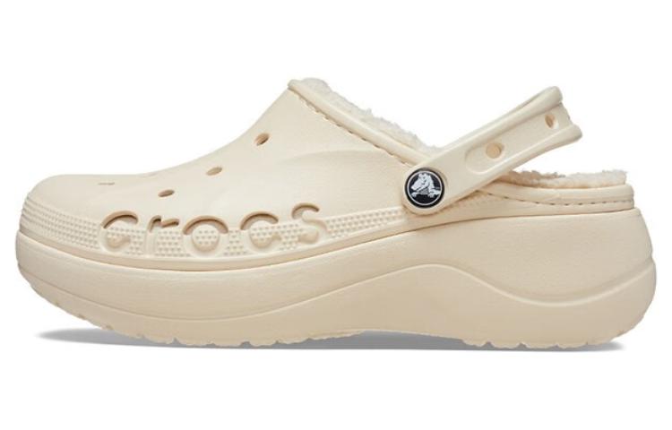 (Women) Crocs Baya Platform Lined Clog 'Beige' 208708-11S