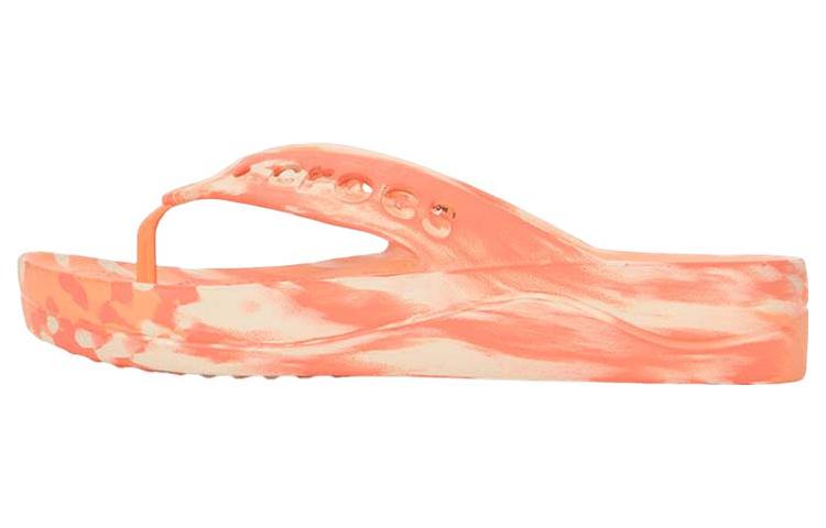 (Women) Crocs Baya Platform Thongs 'Orange' 208462-83F