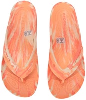 Lookbook Crocs卡樂齊 Baya Platform 大理石紋 舒適 人字拖 鞋 女款 橙色