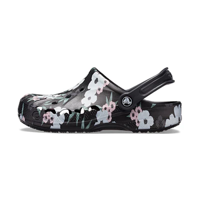 (W) Crocs Baya Printed Clogs 'Tropical Floral Black'