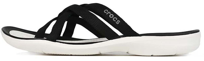 (Women) Crocs Beach & Pool SlidesSlippers 'Black White' 205479-066 (Women) Crocs Beach & Pool SlidesSlippers 'Black White' 205479-066