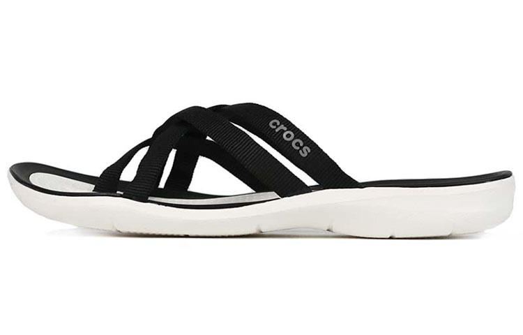 (Women) Crocs Beach & Pool SlidesSlippers 'Black White' 205479-066