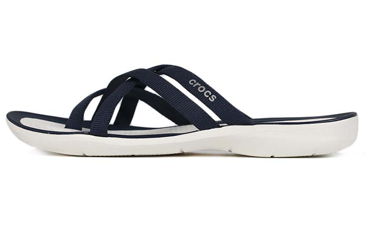 (Women) Crocs Beach & Pool SlidesSlippers 'Dark Blue White' 205479-462