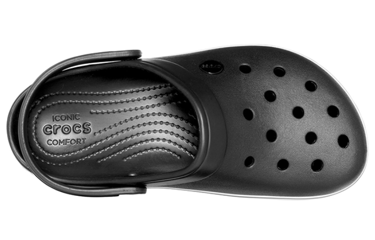 Shop (W) Sandal Pantai Crocs Hitam Putih 205434-066