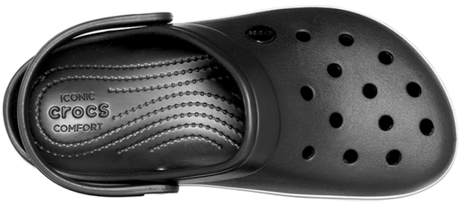 (Women) Crocs Beach Sandals Black White 205434-066 Shop (Women) Crocs Beach Sandals Black White 205434-066