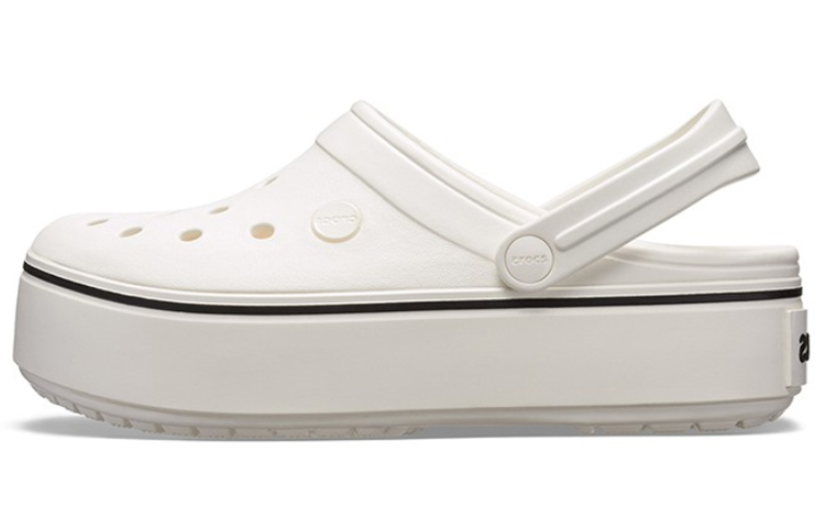 (Women) Crocs Beach White Sandals 205434-143
