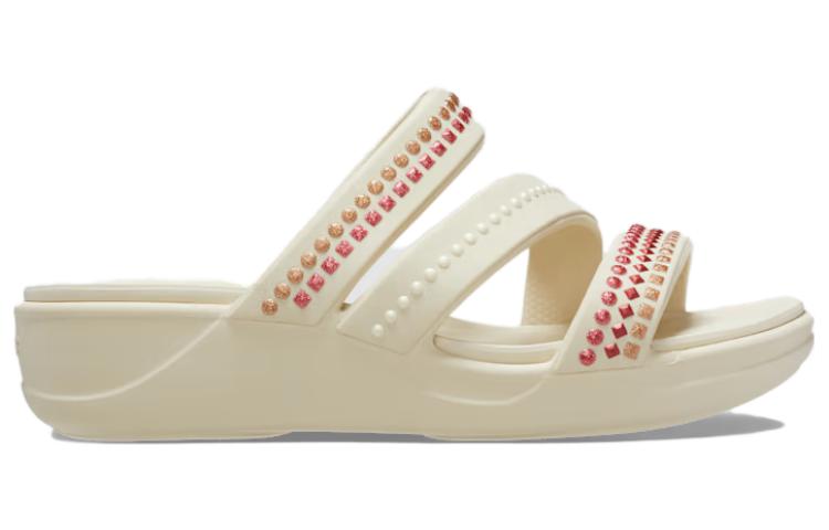 Order (W) Crocs Boca 宝石带扣坡跟凉鞋 '白红' 209293