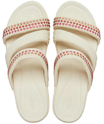 (W) Crocs Boca 宝石带扣坡跟凉鞋 '白红' 209293 Shop (W) Crocs Boca 宝石带扣坡跟凉鞋 '白红' 209293