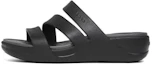 Buy Crocs卡駱馳 Boca Strappy Wedge 防滑耐磨 一字拖鞋 女款 黑