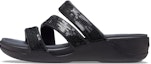 Buy (W) Crocs Boca Strappy Wedge Sandals 'Hitam' 207645-001