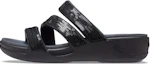 Buy Crocs卡駱馳 BOCA 亮片綁帶坡跟拖鞋 女款 黑色