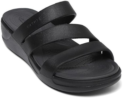 (Women) Crocs Boca Strappy Wedge Sandals 'Black' 207434-001 Order (Women) Crocs Boca Strappy Wedge Sandals 'Black' 207434-001