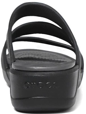 Crocs卡駱馳 Boca Strappy Wedge 防滑耐磨 一字拖鞋 女款 黑 Shop Crocs卡駱馳 Boca Strappy Wedge 防滑耐磨 一字拖鞋 女款 黑