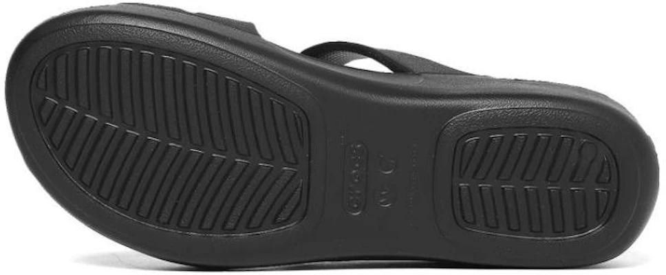Crocs卡駱馳 Boca Strappy Wedge 防滑耐磨 一字拖鞋 女款 黑 Purchase Crocs卡駱馳 Boca Strappy Wedge 防滑耐磨 一字拖鞋 女款 黑