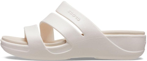 (Women) Crocs Boca Strappy Wedge Sandals 'White' 207434-159 (Women) Crocs Boca Strappy Wedge Sandals 'White' 207434-159