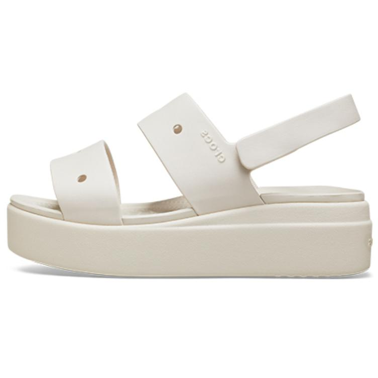 (Women) Crocs Brooklyn 4U Sandal Stucco 'White' 210676-160