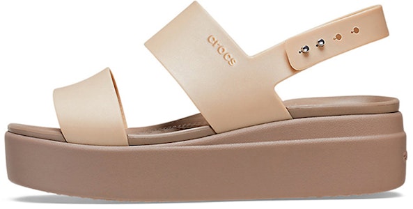 Crocs卡駱馳 布魯克林 厚底休閒涼鞋 女款 香檳金 Buy Crocs卡駱馳 布魯克林 厚底休閒涼鞋 女款 香檳金