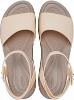 (W) Crocs布鲁克林脚踝系带坡跟凉鞋'奶油白棕色' 209406-2DS Shop (W) Crocs布鲁克林脚踝系带坡跟凉鞋'奶油白棕色' 209406-2DS