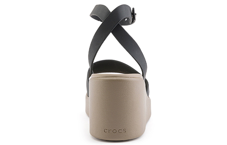 Purchase Crocs卡羅奇 布魯克林一字帶坡跟涼鞋 女款 黑