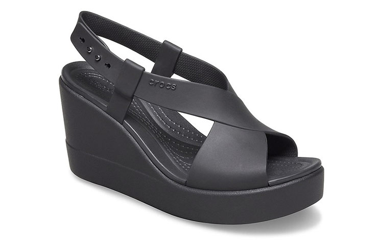 Shop (Women) Crocs Brooklyn Cozy Non-Slip Sports Black Sandals 206222-060