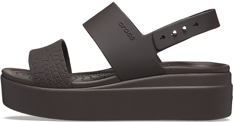 (Women) Crocs Brooklyn Croco Low Espresso Sandal 'Brown' 208585-206 Buy (Women) Crocs Brooklyn Croco Low Espresso Sandal 'Brown' 208585-206
