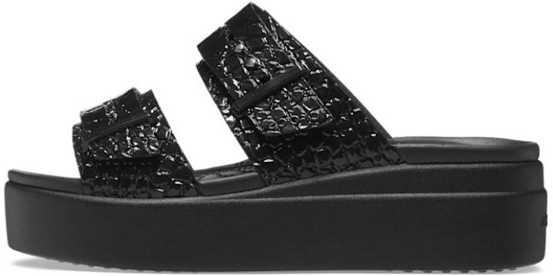 (Women) Crocs Brooklyn Croco Shine Buckle 'Black' 209361 Buy (Women) Crocs Brooklyn Croco Shine Buckle 'Black' 209361