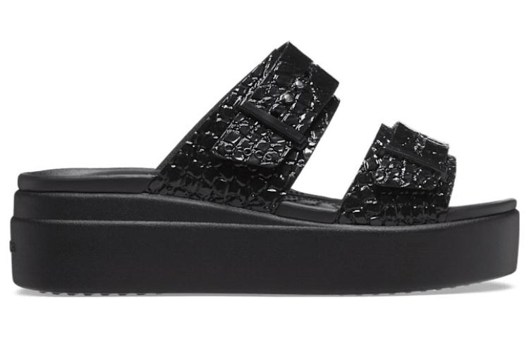 Order (Women) Crocs Brooklyn Croco Shine Buckle 'Black' 209361
