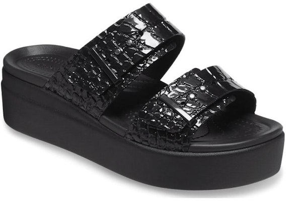 (Women) Crocs Brooklyn Croco Shine Buckle 'Black' 209361 Lookbook (Women) Crocs Brooklyn Croco Shine Buckle 'Black' 209361