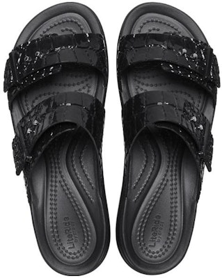 (Women) Crocs Brooklyn Croco Shine Buckle 'Black' 209361 Shop (Women) Crocs Brooklyn Croco Shine Buckle 'Black' 209361