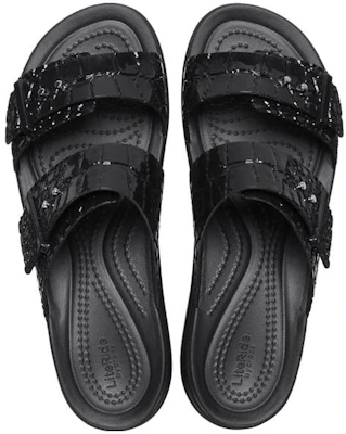 (Women) Crocs Brooklyn Croco Shine Buckle 'Black' 209361 Shop (Women) Crocs Brooklyn Croco Shine Buckle 'Black' 209361