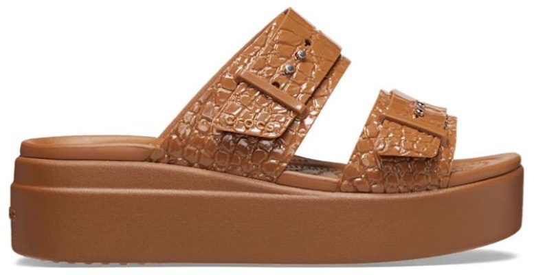 (W) Crocs Brooklyn Croco Shine Buckle 'Coklat' 209361-23 Order (W) Crocs Brooklyn Croco Shine Buckle 'Coklat' 209361-23