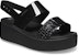 (W) Crocs Brooklyn Croco Shine Low Wedge 'Hitam' 209360