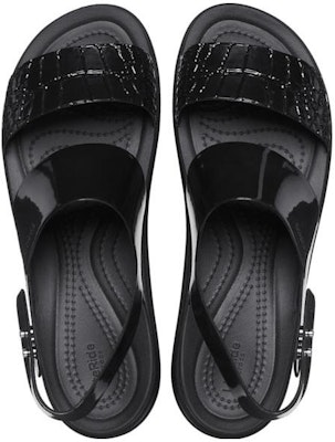 (Women) Crocs Brooklyn Croco Shine Low Wedge 'Black' 209360 Shop (Women) Crocs Brooklyn Croco Shine Low Wedge 'Black' 209360