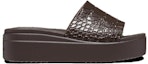 Order (W) Crocs Brooklyn Croco Shine Slide Sandals 'Espresso' - Selipar Sandal Crocs Espresso. 209253-206