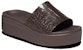 (W) Crocs Brooklyn Croco Shine Slide Sandals 'Espresso' - Selipar Sandal Crocs Espresso. 209253-206